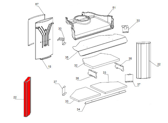 La Nordica Tahiti pietra laterale a sinistra