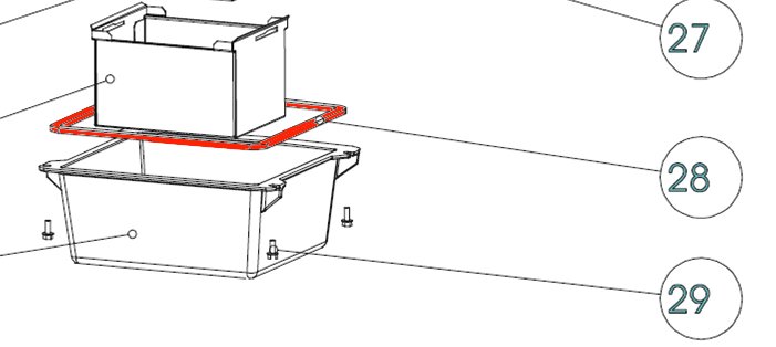 Austroflamm Spark guarnizione cassetto raccogli cenere Austroflamm Spark guarnizione cassetto raccogli cenere