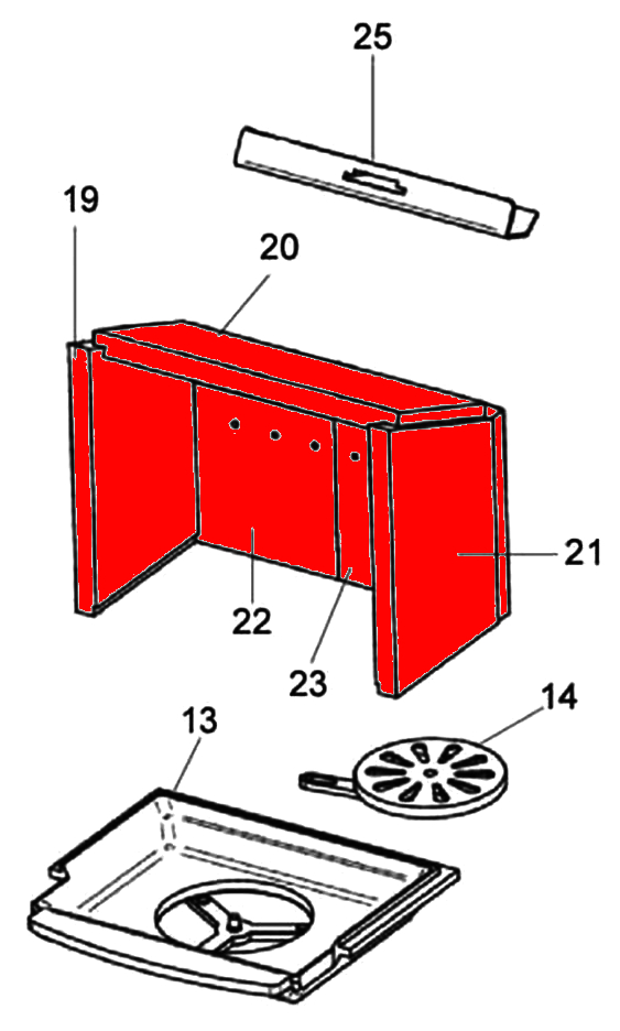 Justus Reno R revêtement de chambre de combustion A