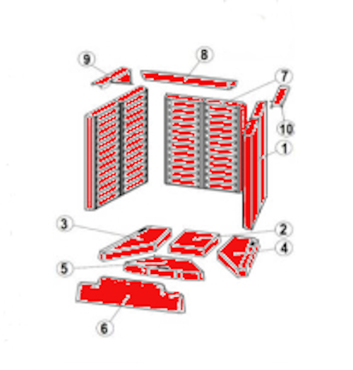 Austroflamm 65x57 K Feuerraumauskleidung Austroflamm 65x57 K Feuerraumauskleidung