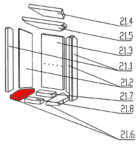 Oranier Pori 5 Bodemsteen links A Oranier Pori 5 Bodemsteen links A