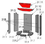 Oranier Pori 5 vlamplaat Set C Oranier Pori 5 vlamplaat Set C