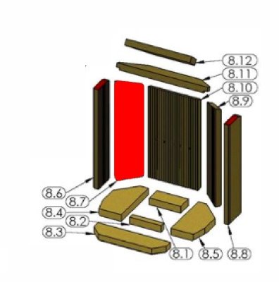 Oranier Clio 7 Zijsteen links achteraan