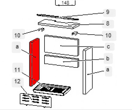Haas-Sohn Pinus II 218.17 cegła boczna z lewej strony Haas-Sohn Pinus II 218.17 cegła boczna z lewej strony