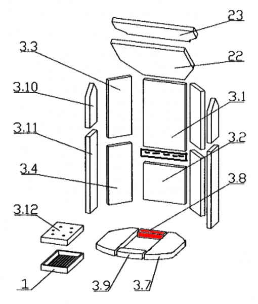 Oranier Arktis 8 Bodemsteen achteraan B Oranier Arktis 8 Bodemsteen achteraan B