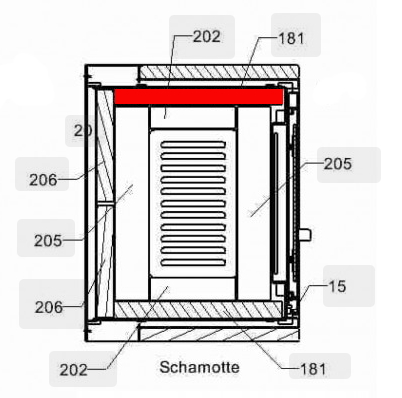 Haas-Sohn Pico 286.12 cegła boczna z prawej strony
