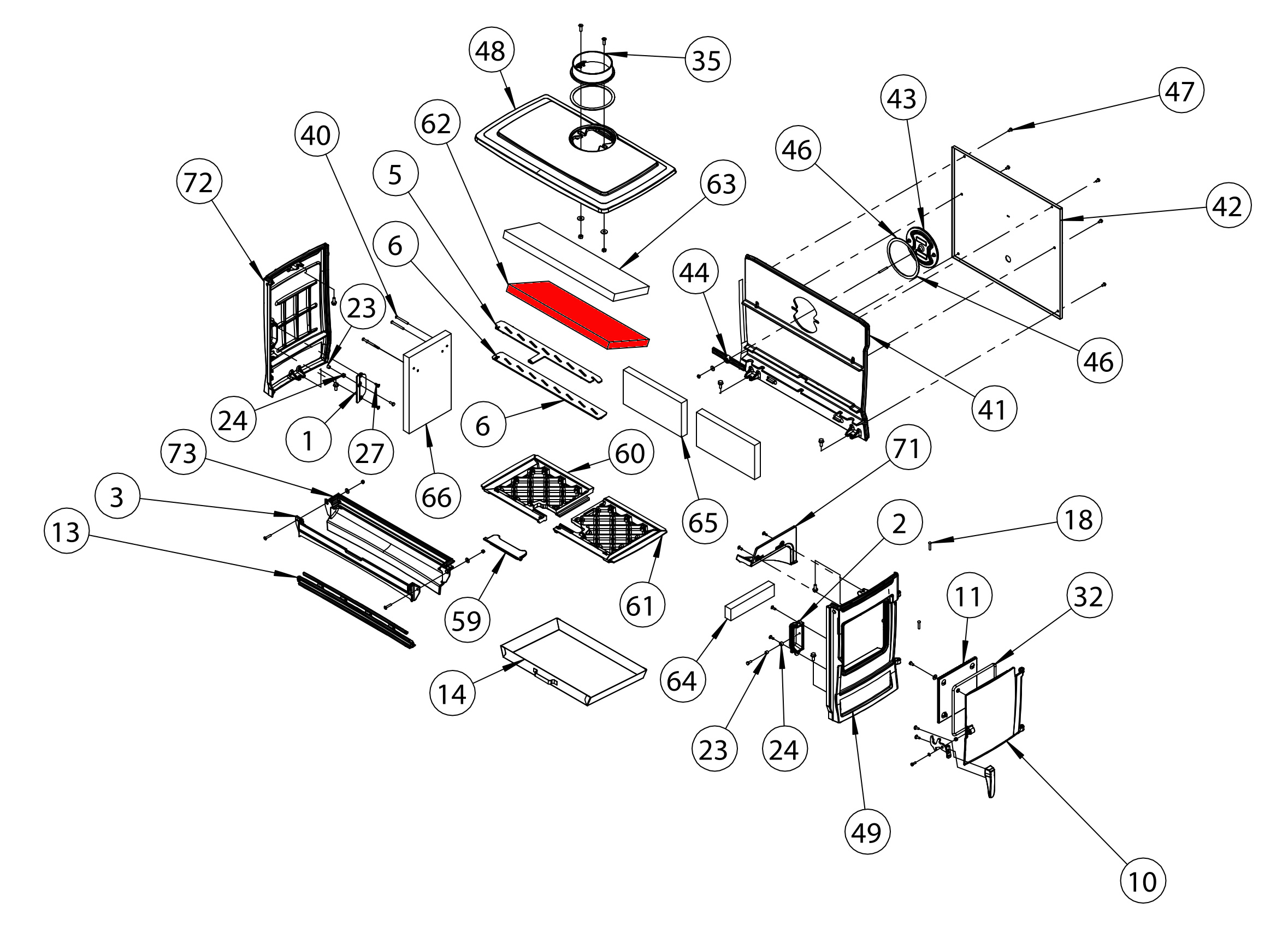 Dovre Tai 55WD moduł zmiany kierunku ciągu na dole Dovre Tai 55WD moduł zmiany kierunku ciągu na dole