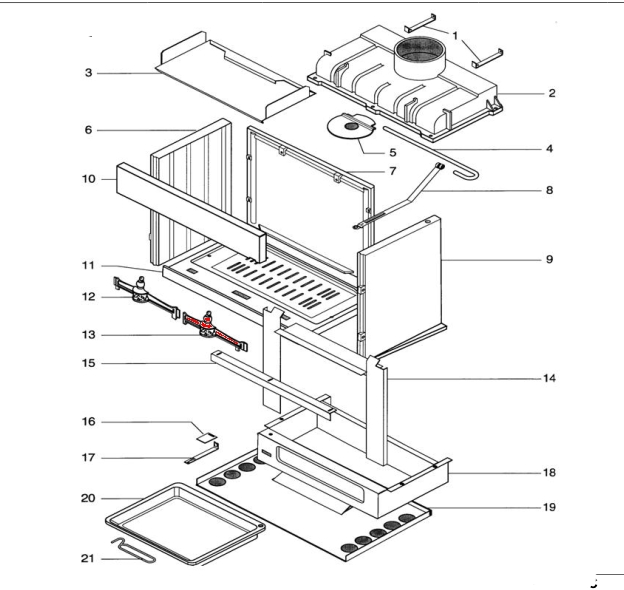 Supra F 152 C stående rist højre Supra F 152 C stående rist højre
