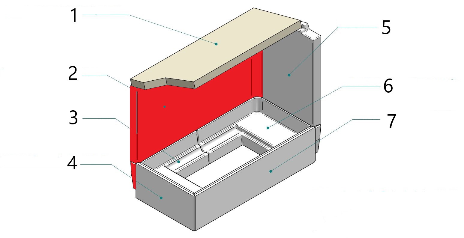 Contura i40 Rückwandstein A Schamottestein Contura i40 Rückwandstein A Schamottestein
