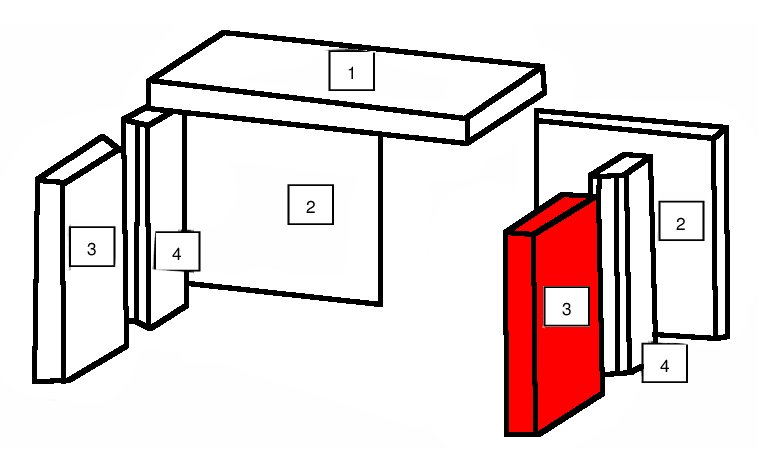 Wamsler Mono Seitenstein rechts vorne Schamottestein Wamsler Mono Seitenstein rechts vorne Schamottestein
