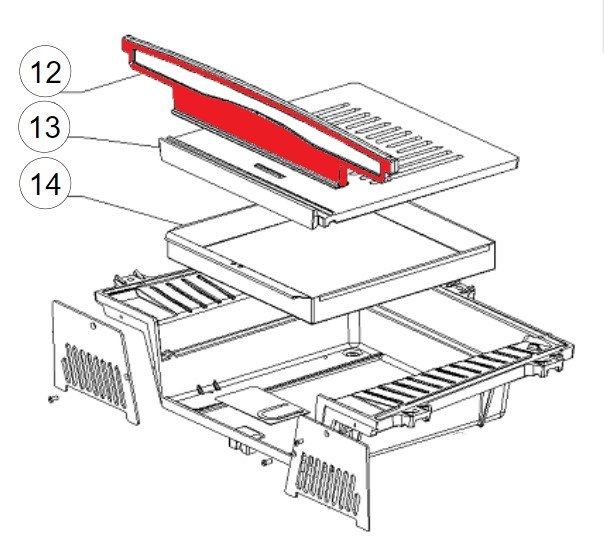 La Nordica Focolare 70 Piano grille verticale A La Nordica Focolare 70 Piano grille verticale A