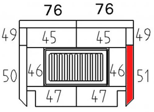 Haas-Sohn Riga 150.17 pietra laterale a destra anteriore
