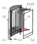 Oranier Pisa Scheibenhalter unten B Glashalter Oranier Pisa Scheibenhalter unten B Glashalter