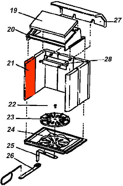 Austroflamm Lyra ladrillo lateral a la izquierda delante