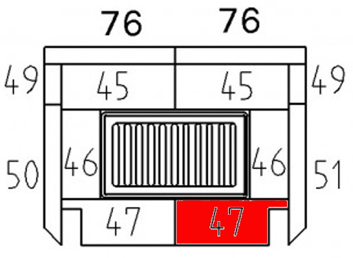 Haas-Sohn Riga 150.17 pietra per fondo anteriore a destra