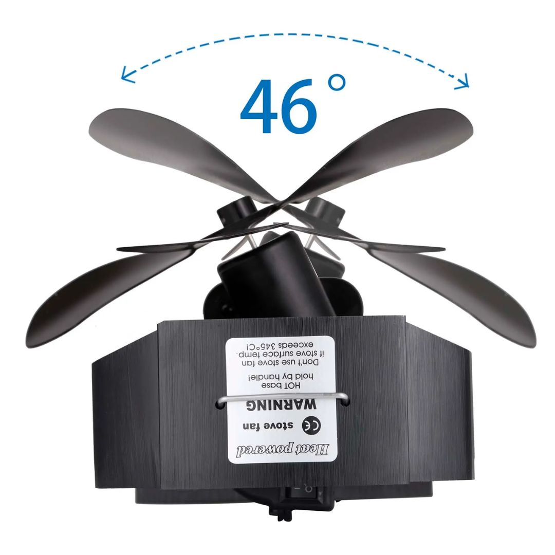 Kaminofen Ventilator TermaTech HEAT POWER EVO TURN, schwarz