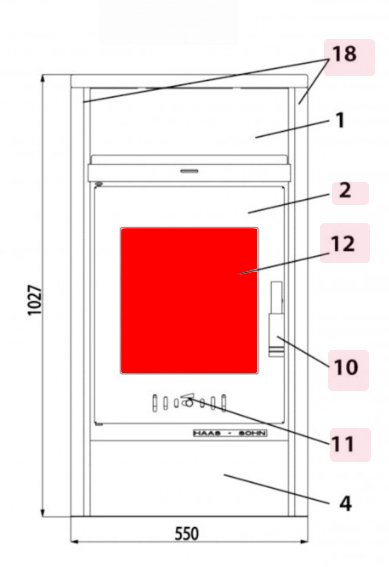 Haas-Sohn Vercellio 275.14 szyba wziernika