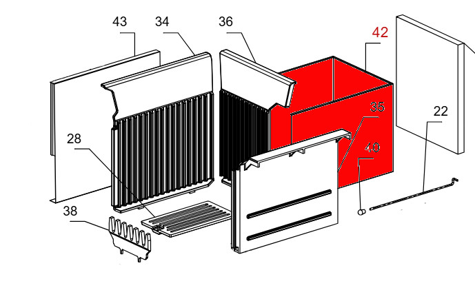 La Nordica Rosetta Hitzeschutzplatte hinten La Nordica Rosetta Hitzeschutzplatte hinten