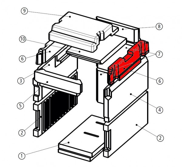 Leda Rubin K18 schermatura a destra Leda Rubin K18 schermatura a destra