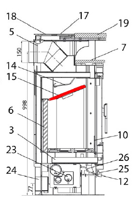 Haas-Sohn Nyland 248.17 røgvenderplade nede
