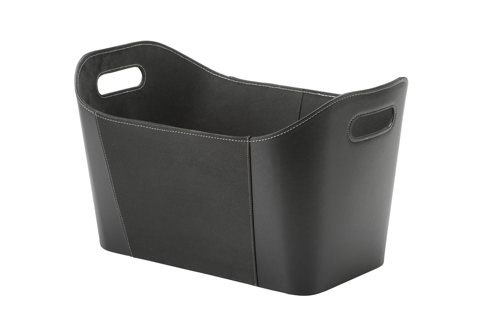 TermaTech Holzkorb Leder "SCHIFFCHEN" schwarz TermaTech Holzkorb Leder "SCHIFFCHEN" schwarz