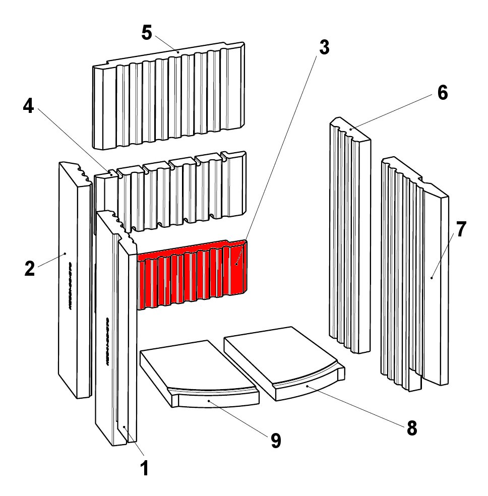 Leda Karat 510 D pierre de plaque arrière bas B Leda Karat 510 D pierre de plaque arrière bas B