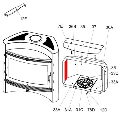 Olsberg Pale pietra laterale a sinistra anteriore