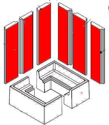 Spartherm Piko L pietra laterale set A