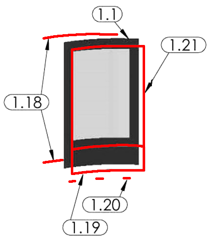 Oranier Atrium 5 pakning glas