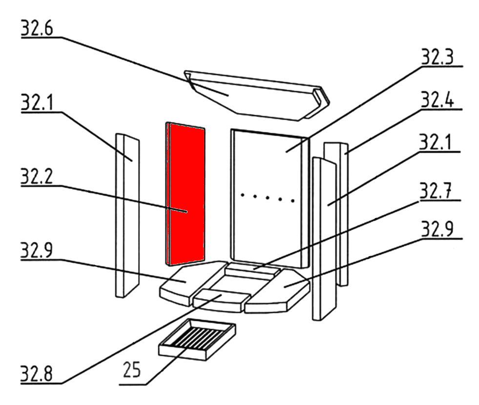 Oranier Arktis 8 Zijsteen links achteraan D Oranier Arktis 8 Zijsteen links achteraan D