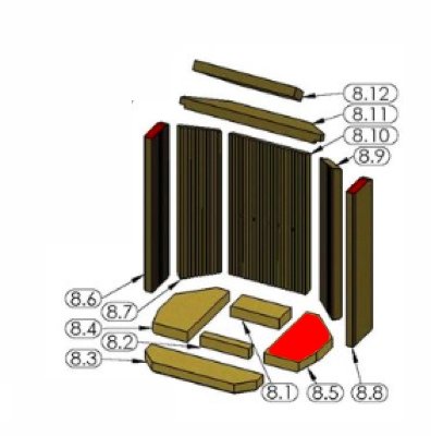 Oranier Clio 7 Bodemsteen rechts