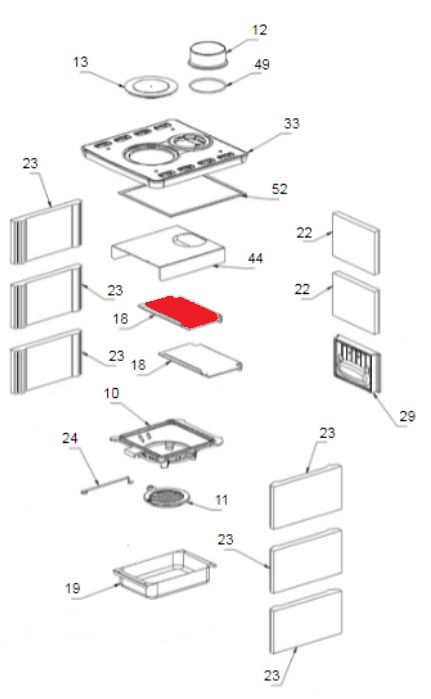 La Nordica Tea Zugumlenkung oben Prallplatte La Nordica Tea Zugumlenkung oben Prallplatte