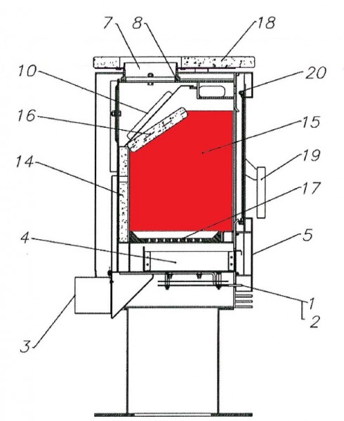 Fireplace Pueblo sidesten højre Fireplace Pueblo sidesten højre
