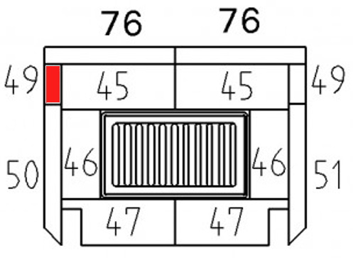 Haas+Sohn Riga 150.17 Pierre de paroi côté arrière gauche Haas+Sohn Riga 150.17 Pierre de paroi côté arrière gauche