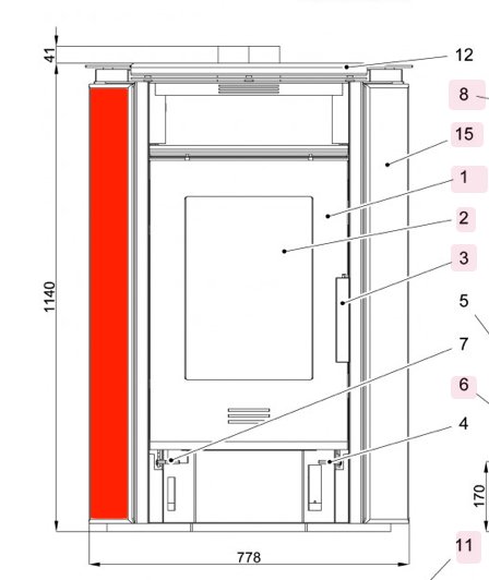 Haas+Sohn Kuopio 265.17 Seitenverkleidung links Serpentino Haas+Sohn Kuopio 265.17 Seitenverkleidung links Serpentino