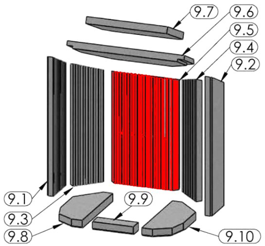 Justus Island 7 pierre de plaque arrière B Justus Island 7 pierre de plaque arrière B