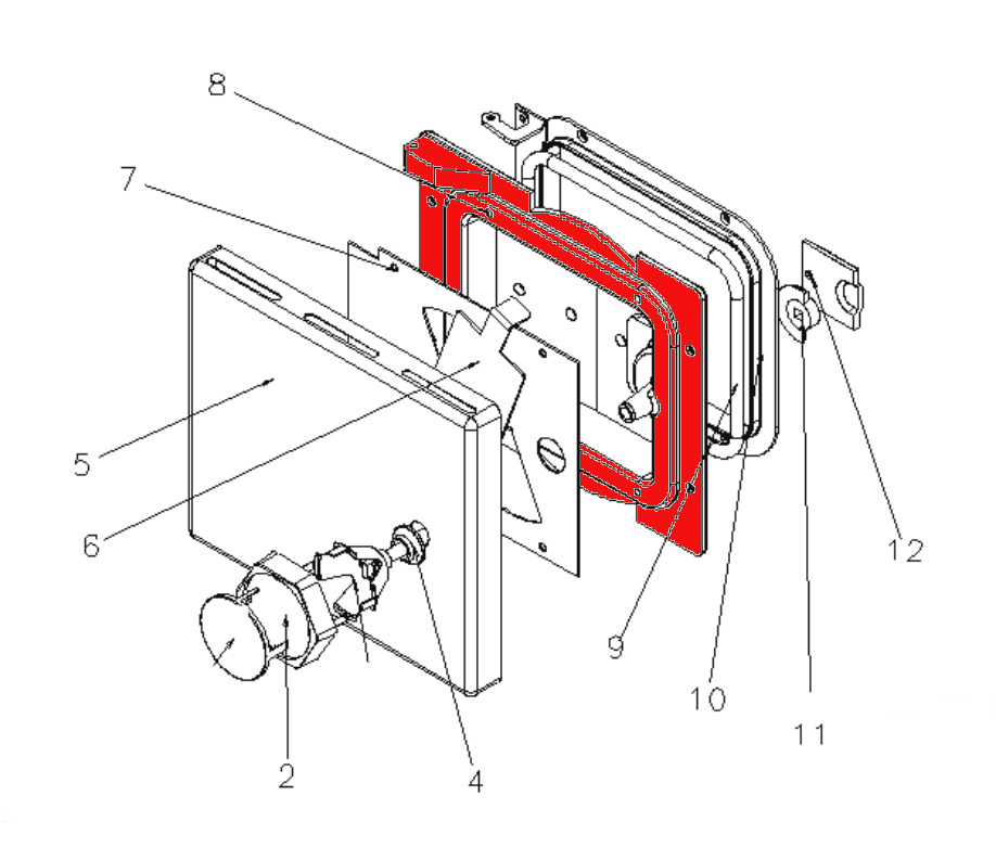 Wamsler K176A-70 porte de chambre de combustion