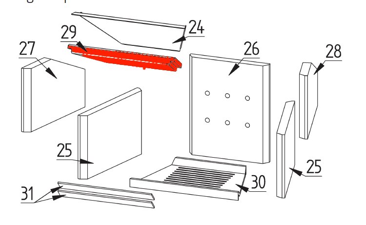 Fireplace Atlantis moduł zmiany kierunku ciągu na dole Fireplace Atlantis moduł zmiany kierunku ciągu na dole
