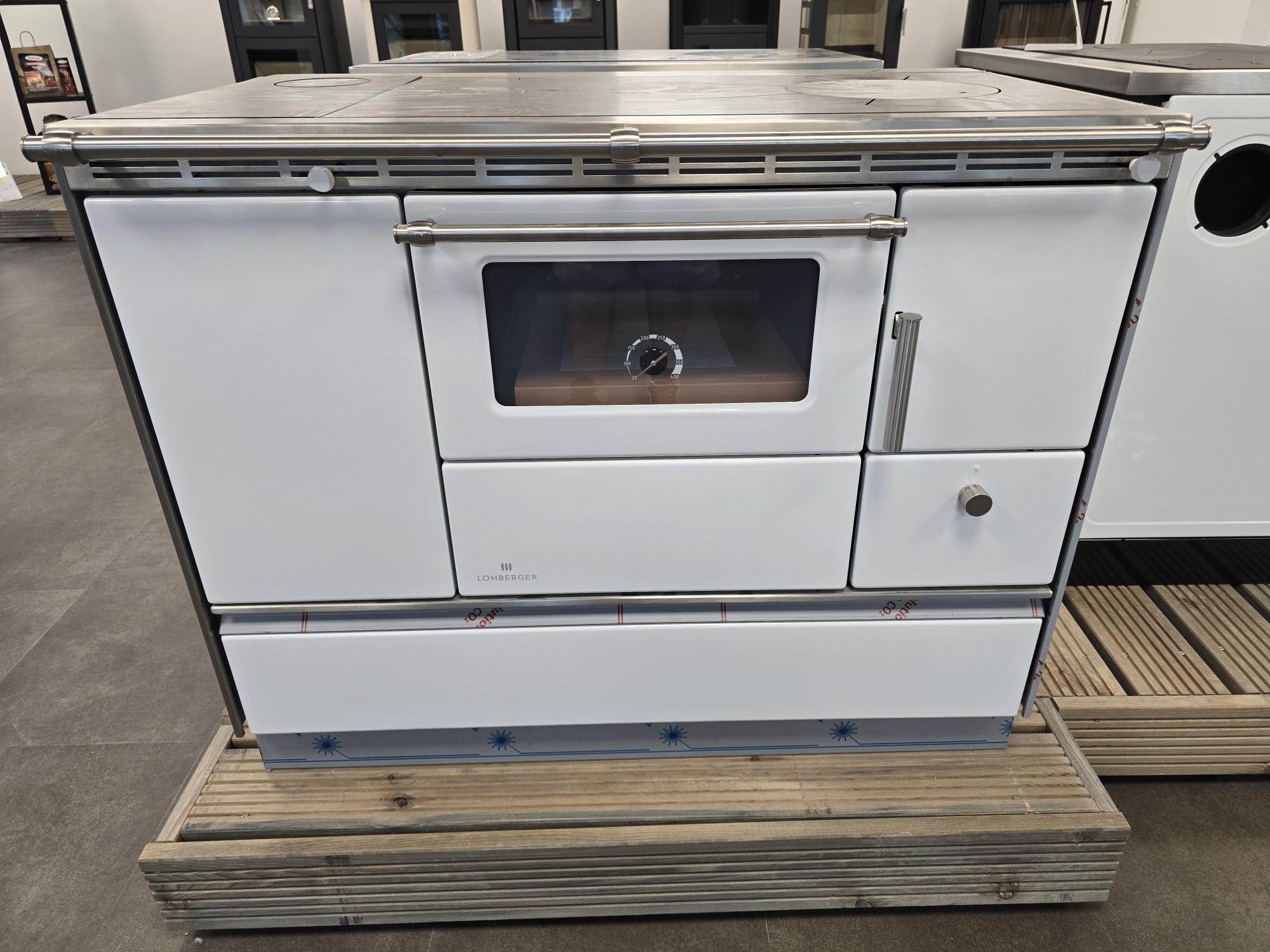 Küchenherd Lohberger REGA 105, weiß, 8 kW – Ausstellungsstück/Vorkonfiguriert