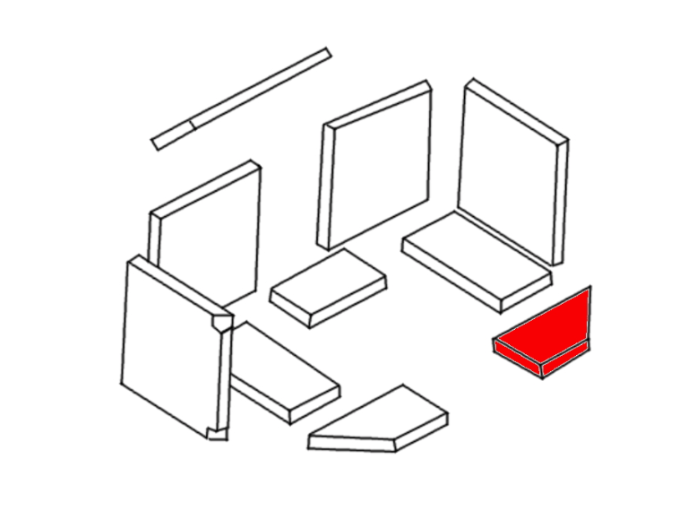 Caminos Solidus cegła podłogowa z przodu z prawej strony A Caminos Solidus cegła podłogowa z przodu z prawej strony A