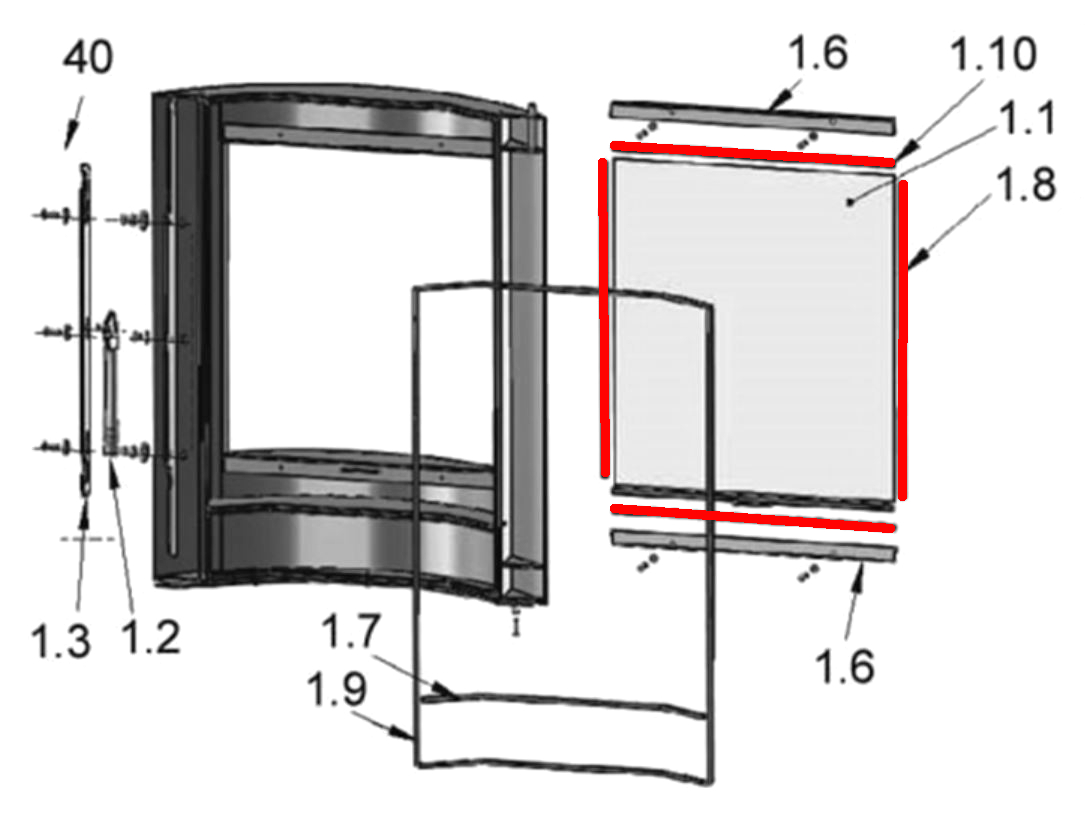 Justus Island 7 joint d’étanchéité vitre A Justus Island 7 joint d’étanchéité vitre A