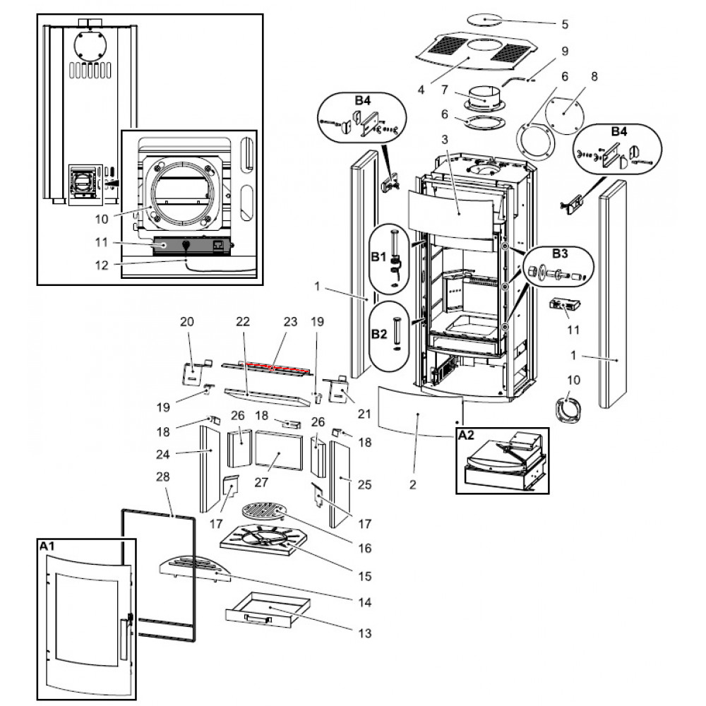 Haas-Sohn I 2100 røgvenderplade oven