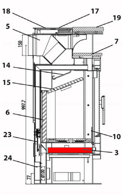 Haas+Sohn Nordal 249.17 bac à cendres Haas+Sohn Nordal 249.17 bac à cendres