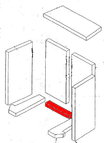 Skantherm Yato Bodenstein hinten Explosionszeichnung Skantherm Yato Bodenstein hinten Explosionszeichnung