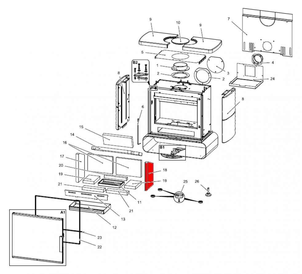 Haas-Sohn Kensington easy 347.15 cegła boczna z prawej strony Haas-Sohn Kensington easy 347.15 cegła boczna z prawej strony