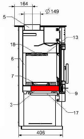 Haas-Sohn Fuego 287.12 cendrier Haas-Sohn Fuego 287.12 cendrier