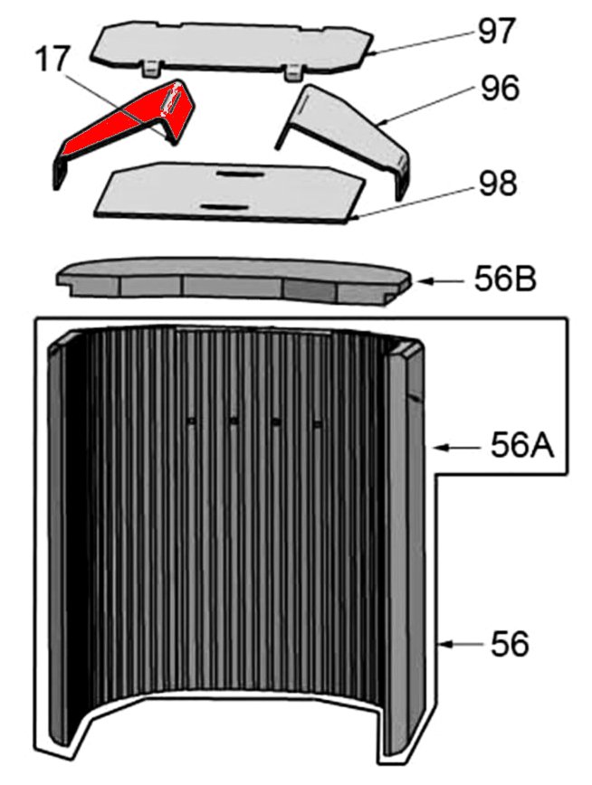 Oranier Polar NEO 8 RLU vlamplaat links Oranier Polar NEO 8 RLU vlamplaat links