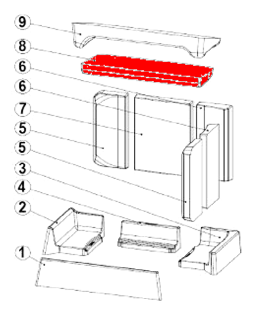 Austroflamm Dexter L 2.0 vlamplaat onder Austroflamm Dexter L 2.0 vlamplaat onder