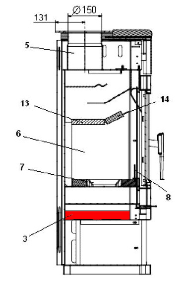 Haas+Sohn Molde 305.15 bac à cendres Haas+Sohn Molde 305.15 bac à cendres