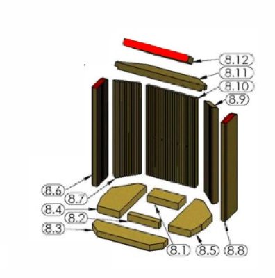 Oranier Clio 7 vlamplaat boven